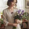 New Mini Flower Bouquet Necklace Wearable DIY Bouquet Pendant Necklace Can Be Inserted Vintage Clavicle Chain Jewelry Gift