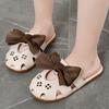 Детские тапочки Pantuflas, летние новые сандалии с бантом, пляжная обувь для девочек с мягкой подошвой, симпатичная домашняя обувь, детская обувь, шлепанцы Zapatos Niña
