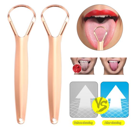 Скребок для языка из нержавеющей стали для уменьшения неприятного запаха изо рта Портативный очиститель языка для свежего дыхания Инструмент для чистки языка для взрослых Уход за полостью рта
