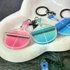 Акриловый Брелок для Ключей Настольный Теннис Двусторонний Мини 3D Спортивный Брелок Подвеска на Сумку Брелки для Ключей Автомобиля Сувенир Подарок
