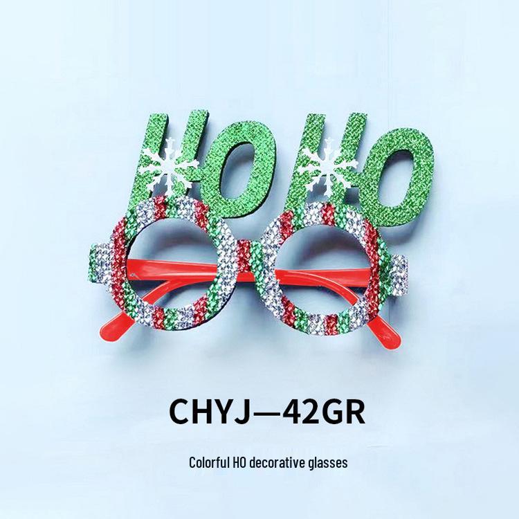 Креативные рождественские очки - Санта, Снеговик, Рога для взрослых и детей