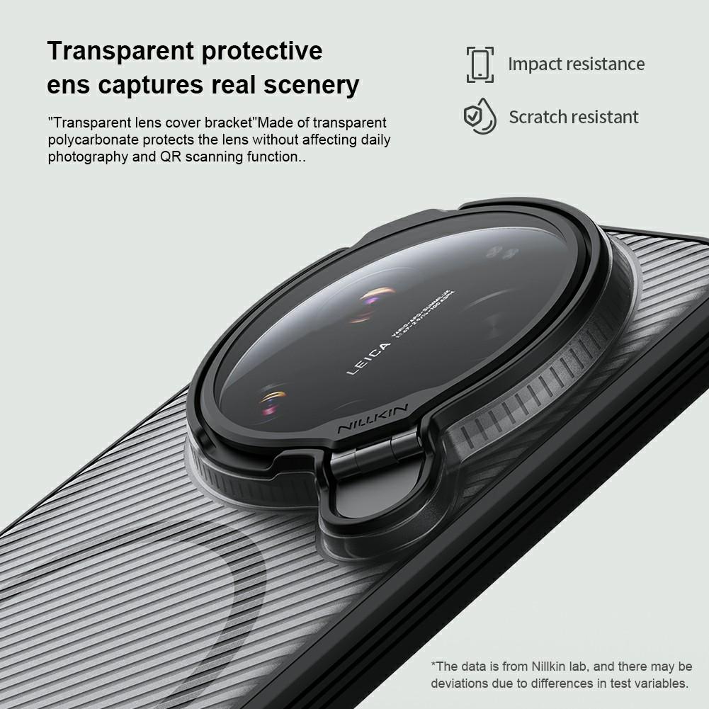 Чехол NILLKIN Camshield Prop Magnetic Series для Xiaomi 17 Ultra 5G, прозрачная крышка для объектива, ПК + ТПУ, задняя крышка телефона