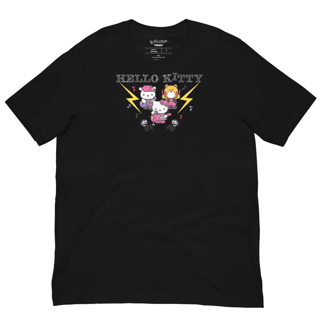 2026 новый летний милый топ с принтом HelloKitty, повседневная хлопковая футболка с коротким рукавом для взрослых и детей, милый кавайный стиль, повседневный наряд