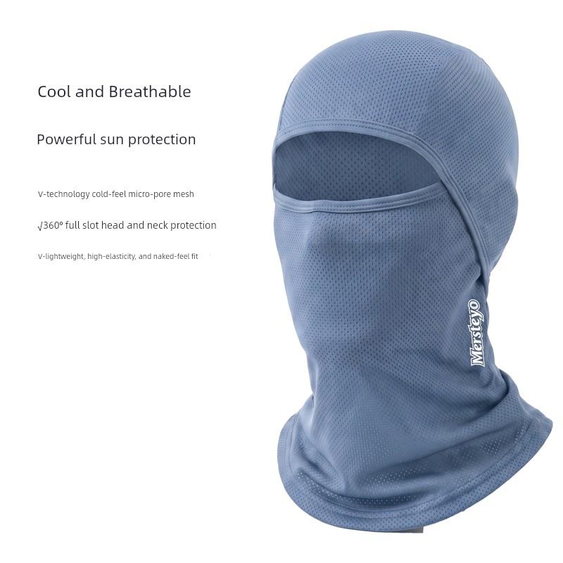 Summer Ice Silk Sun Protection Hood, Fishing and Cycling Hood, Full Face Sun Protection Mask, Motorcycle Hood, Cycling Hood