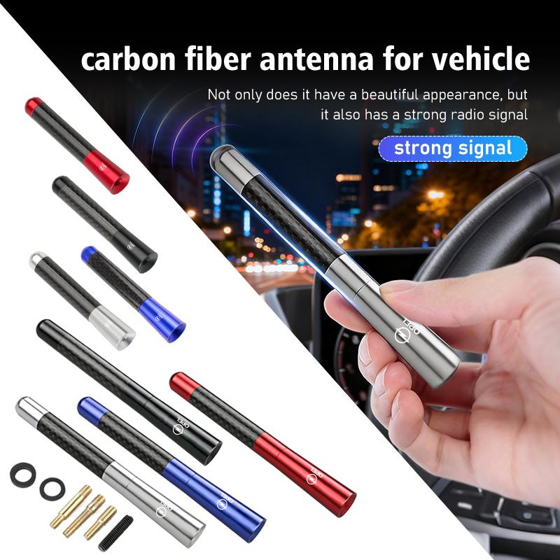 Carbon Fiber Car Radio Enhanced Signal Antenna Auto Accessories For Opel Meriva Mokka Grandland Vectra Zafira Vivaro Antara