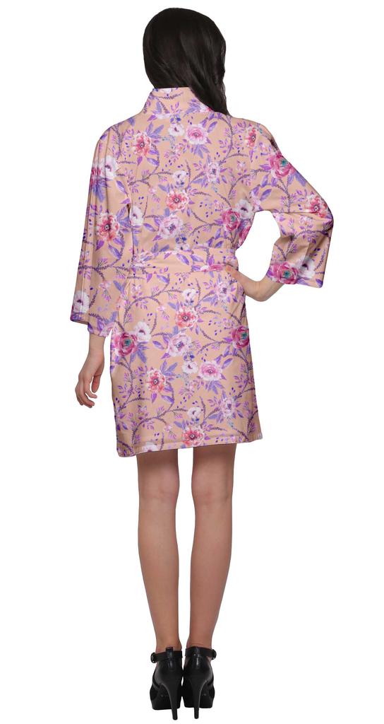 Moomaya Халат с принтом для девочек, кимоно, халаты для женщин, короткие