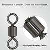 50Pcs Stainless Rolling Swivels Fishing Swivels Line Connector Barrels Swivels Connectors Saltwater Fishing Accessory