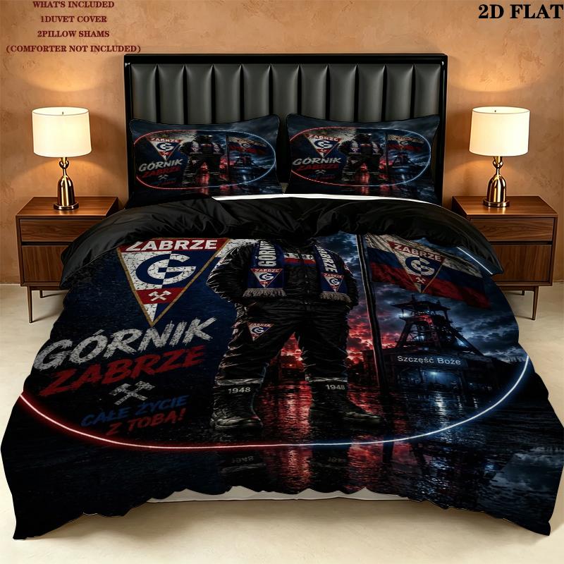 Grnik Zabrze Pattern Bedding uilt Set uilt Cover Pillowcase Home Decoration Birthday Gift (1 * duvet cover + 2 * pillowcase without core)