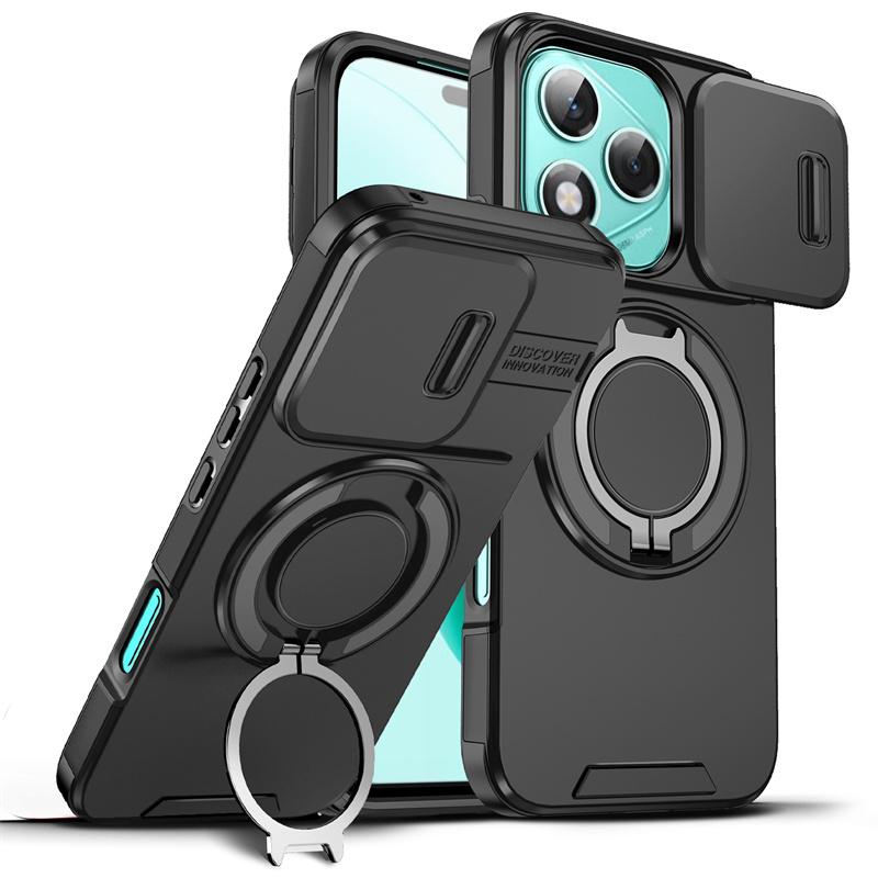 Бронированный чехол для Honor 600 400 Magic 8 7 6 5 Lite 5G 400 200 Smart X8D X7D X9D X9C X9A X7C С держателем-кольцом Защитная крышка с выдвижным объективом
