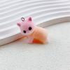 Платье Кот Кулон Милый 3D Мохнатый Флок Животное Кошка Шармы Миниатюрные Куклы Брелок Подвеска DIY Поделки Украшения Сделать