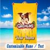 Beach Towel Custom Name Text, Quick Dry Large Towel For Beach HomeGremlins Gizmo