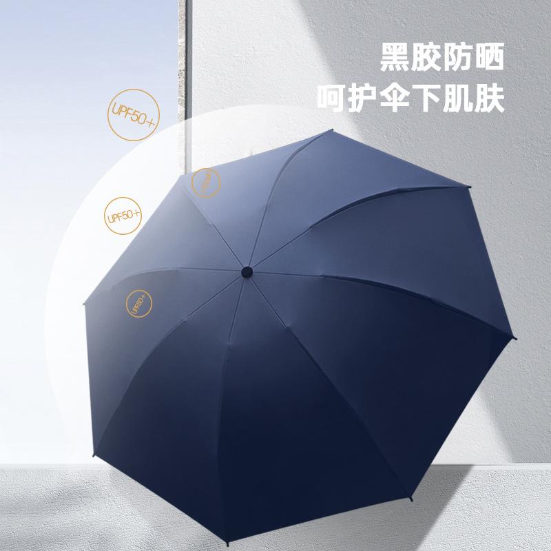 Ручной восьмиспицевый трехсложный зонт-наоборот складной зонт для мужчин и женщин поколение