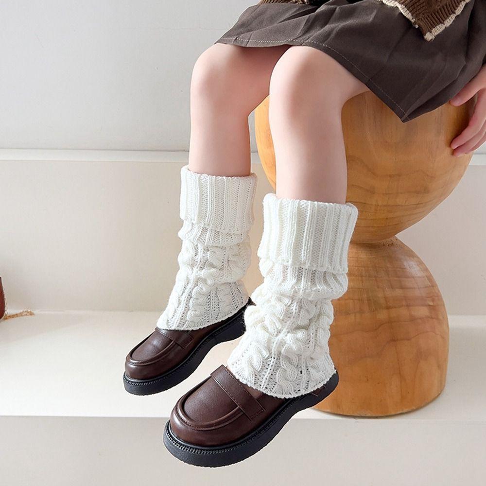 Japanese Style Knitted Leg Cover JK Ballet Guards Socks Children's Twist Leg Warmers  Autumn/Winter