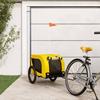 VidaXL Pet Bike Trailer, Dog Bike Trailer with Wheels, Dog Stroller, Yellow and Black 94008