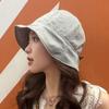 Fashion Breathable Fisherman Hat Foldable Big Eave Sunscreen Cap Adjustable Bucket Hat Women