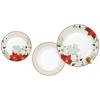Vaisselle - DKD HOME DECOR - Service De Table - Fleur De Noël - 18 Pièces - Porcelaine