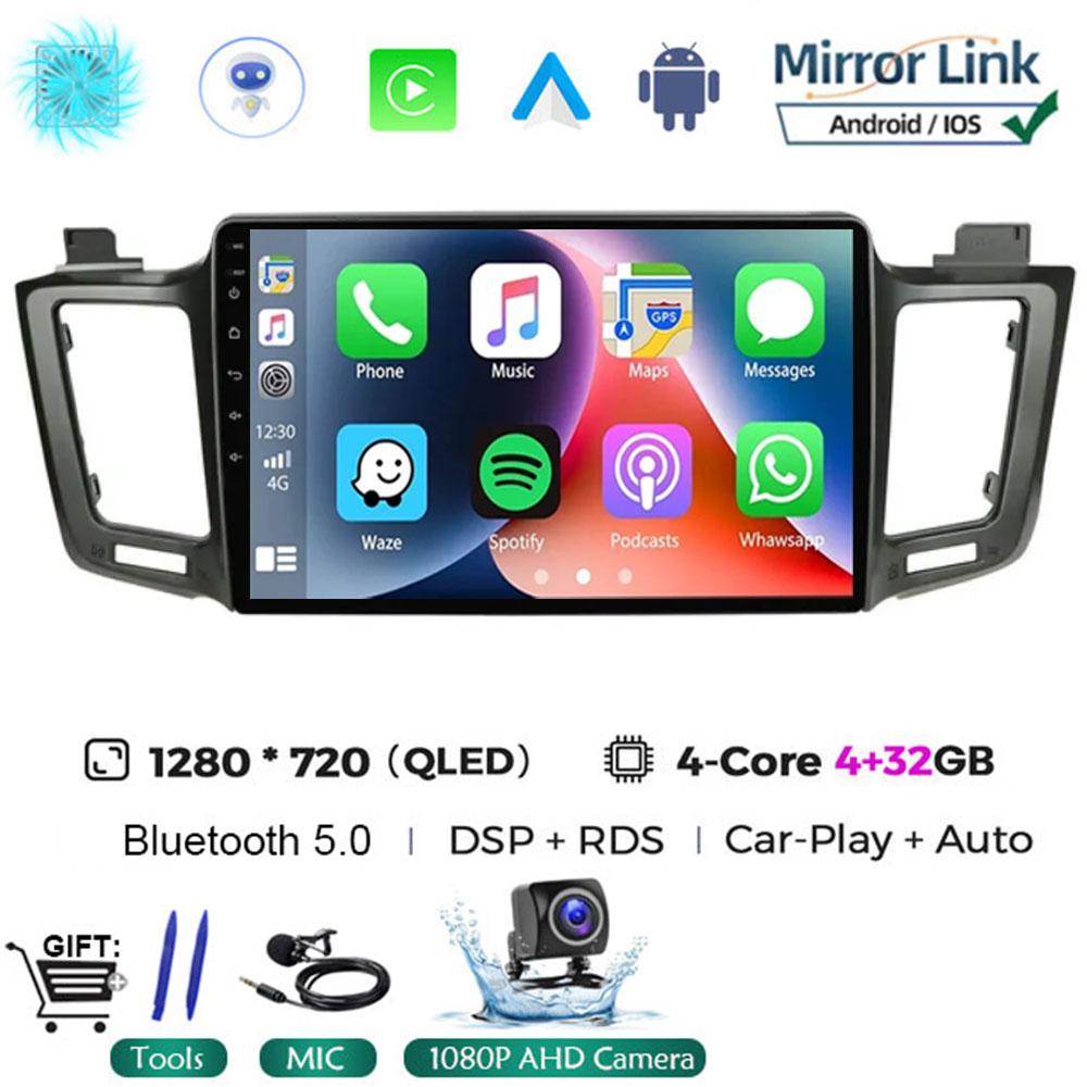 Android 14 Car Radio For Toyota RAV4 RAV 4 2013 2014 2015 2016 2017 Multimedia Player 4G Carplay GPS Stereo Head Unit Auto