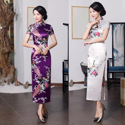 Qipao Soft Classic Элегантный женский Cheongsam против морщин для сценического шоу