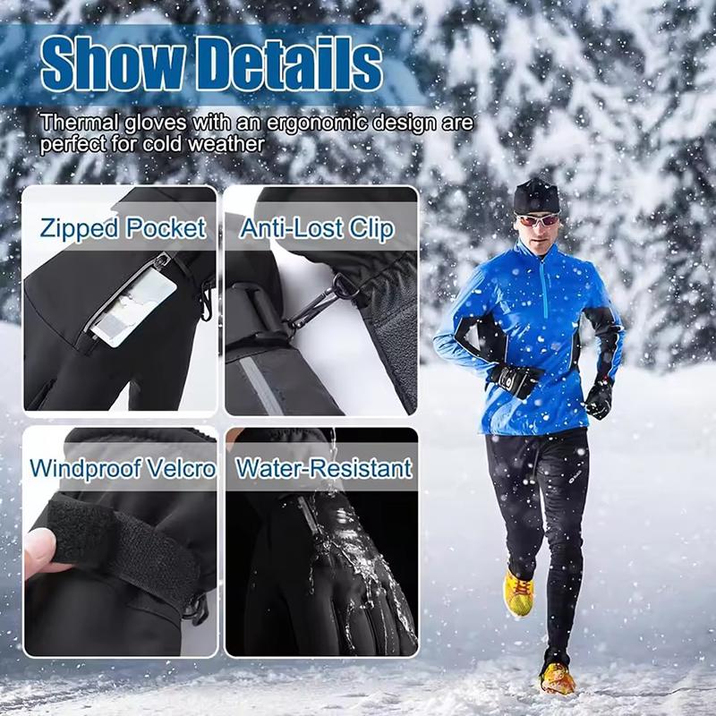 Winter 3M Warm Gloves for Unisex Outdoor Cycling Skiing Thickened Cold Resistant Glove Waterproof Touch Screen Camping Equipment