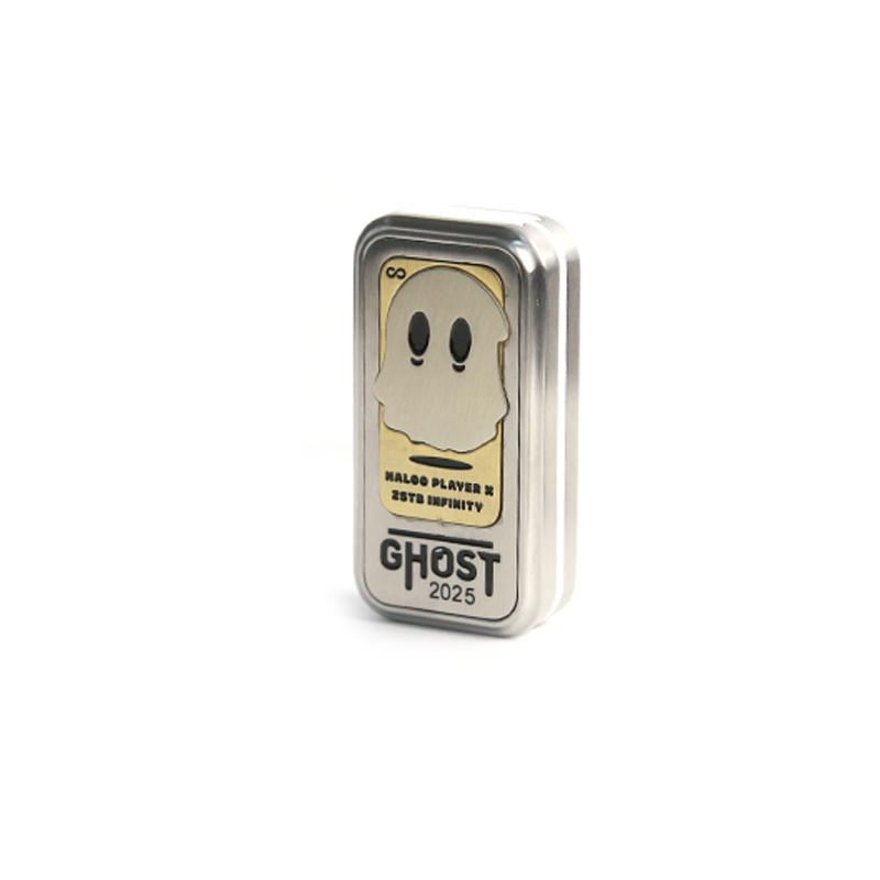 Ghost EDC Слайдер-фиджет из нержавеющей стали Трехслойная механическая игрушка для снятия напряжения Игрушка-фиджет для снятия тревожности при СДВГ Подарки для взрослых