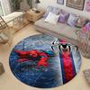 Cool Spider-Man cartoon print round carpet, bedroom, living room and office rotating chair carpet, home decoration
