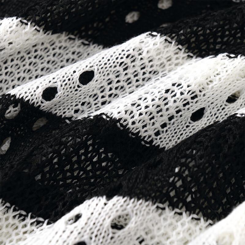 Женский вязаный топ SIBOSHE с V-образным вырезом и цветными блоками, имитирующий двойку