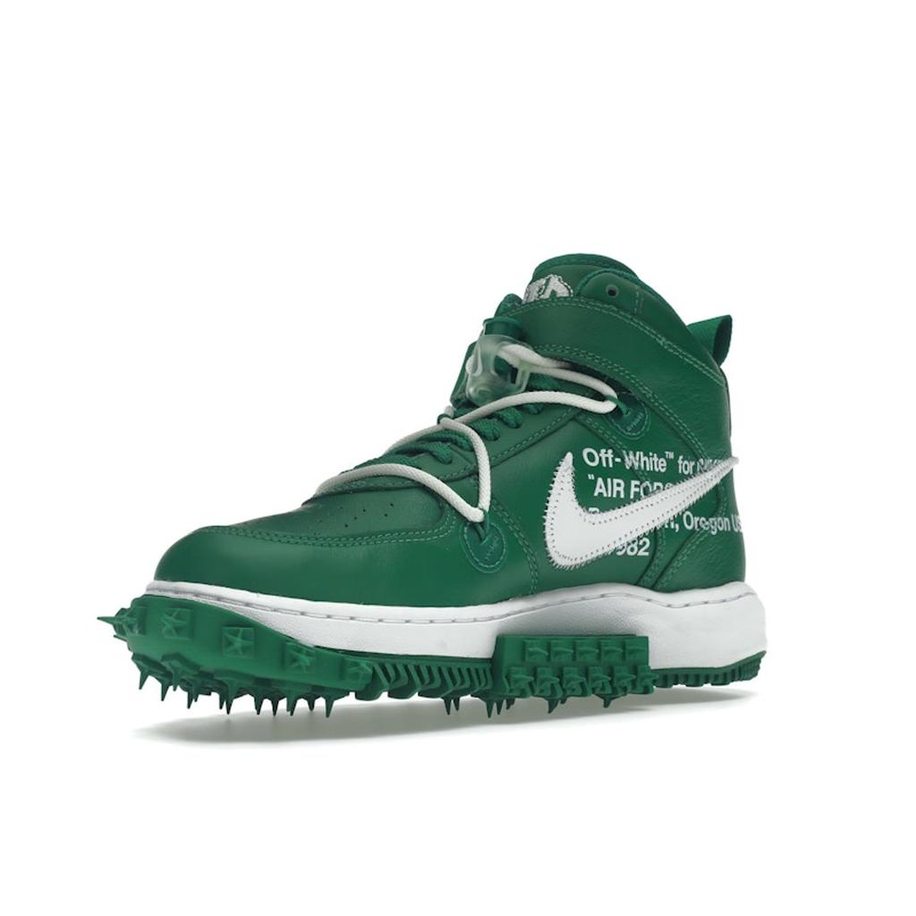 Off-White x Nike Air Force 1 Mid SP Кожа Сосново-зеленый Унисекс Кроссовки DR0500-300