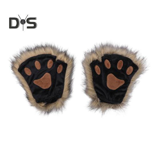 1 пара зимних перчаток, волчьи лапы, лисьи когти, варежки, приятные для кожи, термоизоляционные перчатки, костюм для косплея на вечеринку