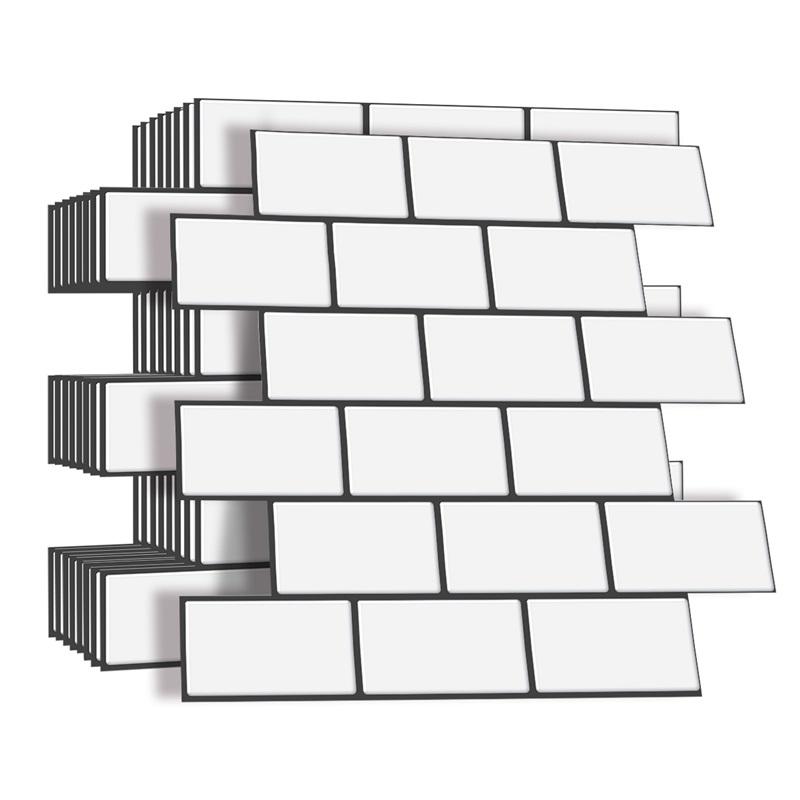 Наклейки на стену в стиле метро Peel and Stick 3D Brick Vinyl Wallpaper Wall Decals для ванной комнаты, кухни, фартука, 10 листов