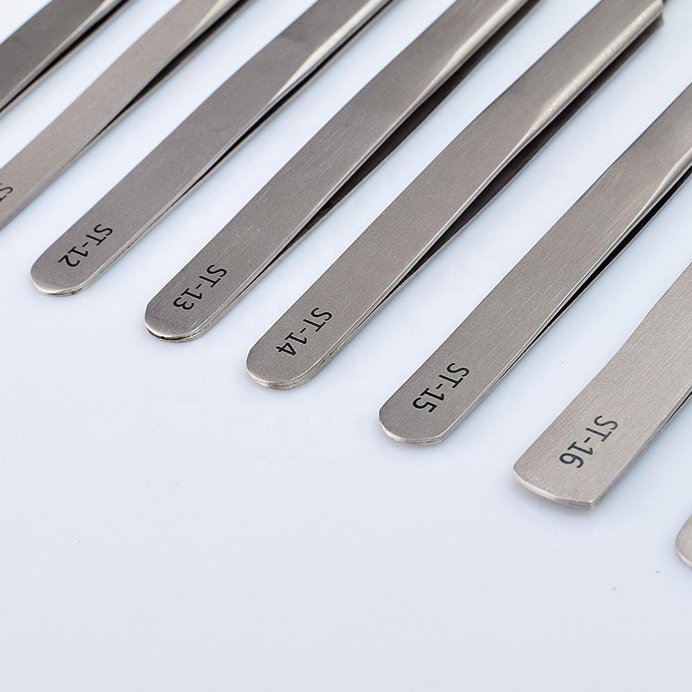 Stainless Steel Eyebrow Tweezer False Eyelash Extension Tools Auxiliary Repair Hyperfine High Precision Anti Acid Tweezers