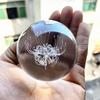 60 мм 3D хрустальный шар с лазерной гравировкой, стеклянные украшения, фигурка животного, коллекционные предметы, пресс-папье, домашний художественный декор с подставкой
