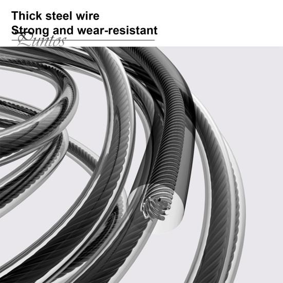 Скакалка из стальной проволоки 300 см. Регулируемая нескользящая ручка. Не спутывается. Физическое тестирование. Весовые тренировки. Студенты. Дети. Взрослые. Скакалка для фитнеса.