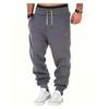 Men's Autumn Hip-Hop Loose Casual Long Pants Mid-Waist Fleece-Lined Sports Pants
