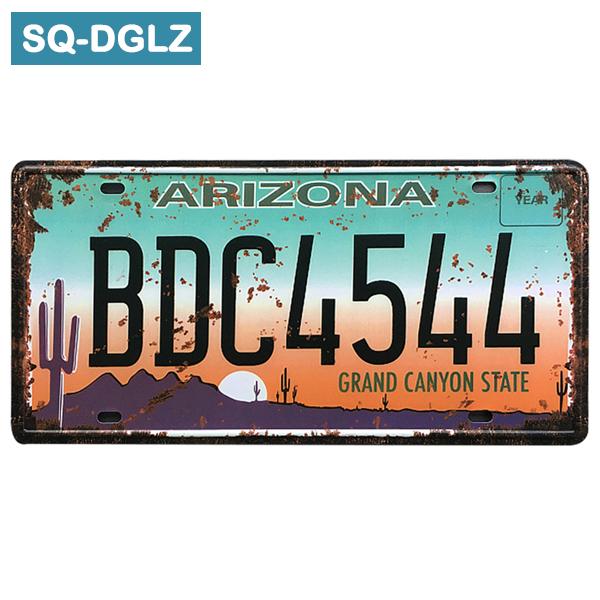 [SQ-DGLZ] Новая мода автомобильный номерной знак магазин бар украшения стены жестяная вывеска винтажная металлическая вывеска домашний декор живопись таблички плакат