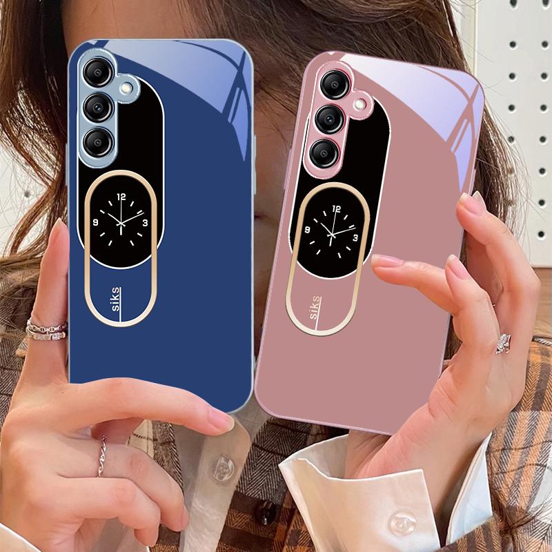 Цветовой узор настенных часов Для Samsung A 73 72 71 70 56 55 54 53 52 51 50 42 35 34 33 32 31 26 25 24 23 22 30 20 стеклянный чехол для телефона