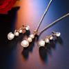 Luxurious Jewelry Set Romantic Dangle Earrings Necklace Simulated Pearls Fashion Charm Wedding Bridal Bridesmaid Rhinestone Pendant Jewelry