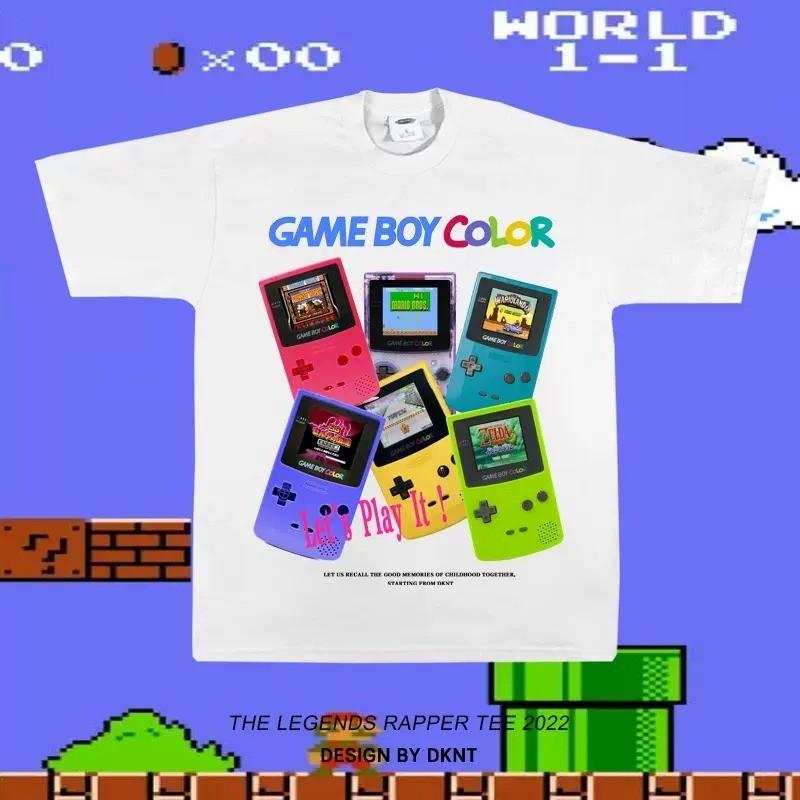 Ретро GAMEBOY COLOR Классическая графическая футболка Унисекс Рубашка с коротким рукавом S-5XL Унисекс Футболка