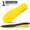 Invisiable Height Increase Insoles for Women Men Heel Lift Yellow Shoes Sole Pad Breathable Shock Absorption Feet Care Cushion