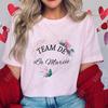 Wedding Tops Women Bachelorette Party Blouses Bridesmaid French Team Bride Squad Tshirt Flower Graphic Bridal Shower Aesthetic