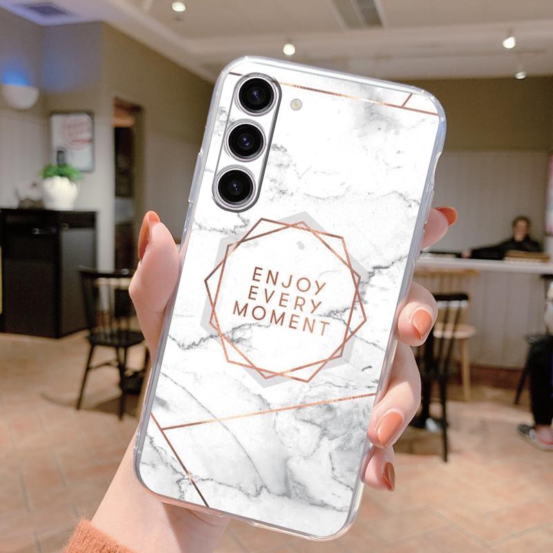 Для Samsung Galaxy S24 Чехол S24 Plus S 24 Ultra Чехол для телефона Мраморный Прозрачный Coque Мягкий ТПУ Fundas Для Samsung S25 FE S25+ Чехол