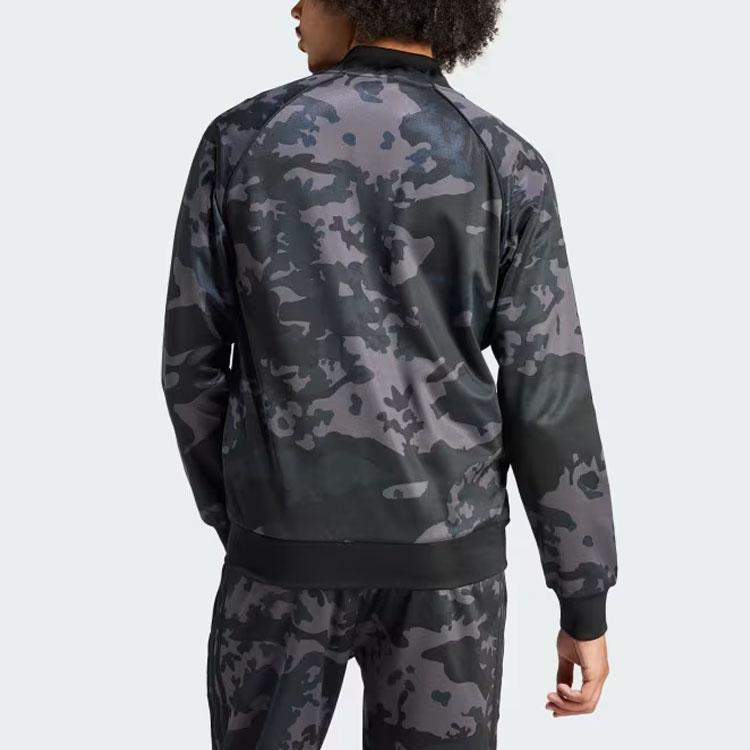 Adidas Мужская куртка Originals Camo Sstr Track Top черного цвета IS0252