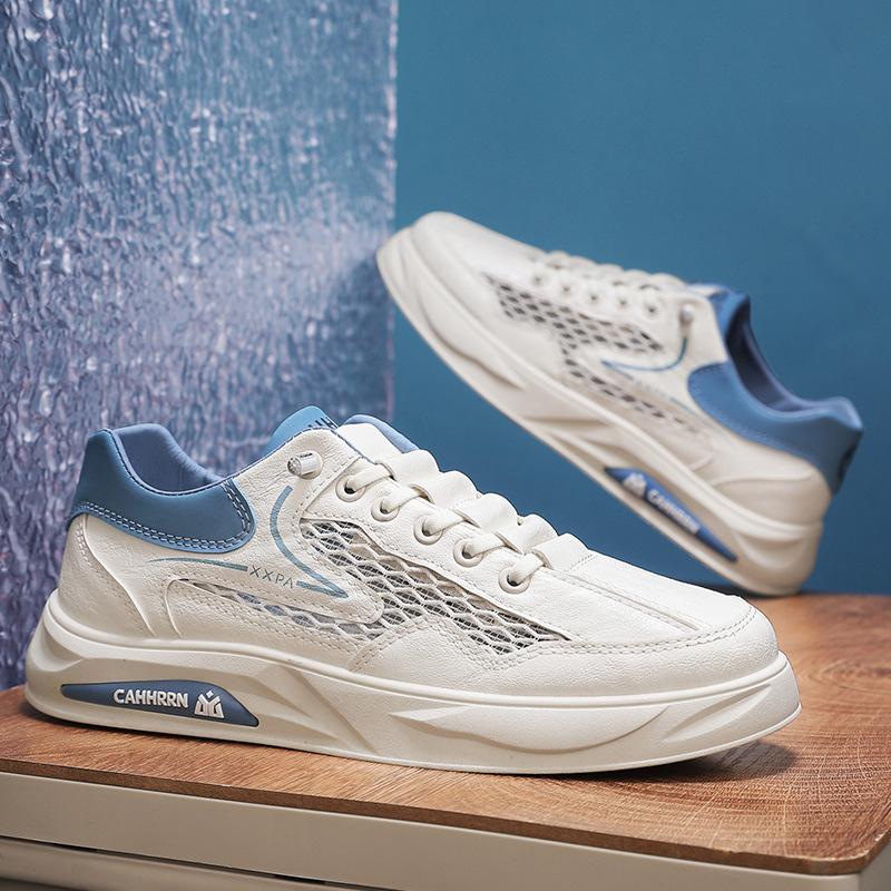 Маленькие белые туфли Мужские Дышащие Спортивные и Повседневные Дизайнерские Кеды на Толстой Подошве для Увеличения Роста Мужская Обувь Модная Обувь