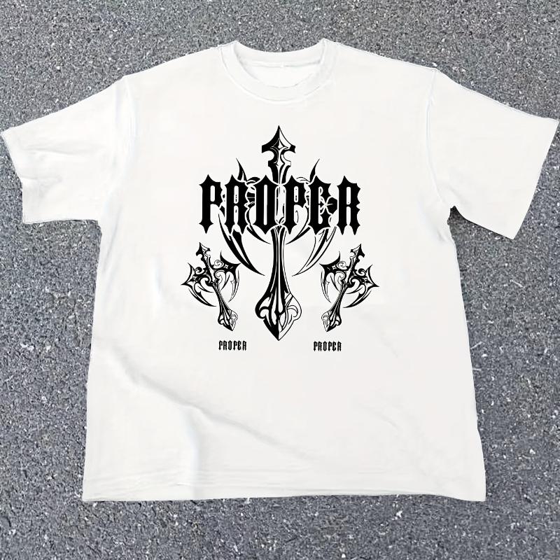 Готическая футболка "PROFERA", Мягкая Дышащая и Устойчивая к Выцветанию, Классический Крой для Повседневной Носки