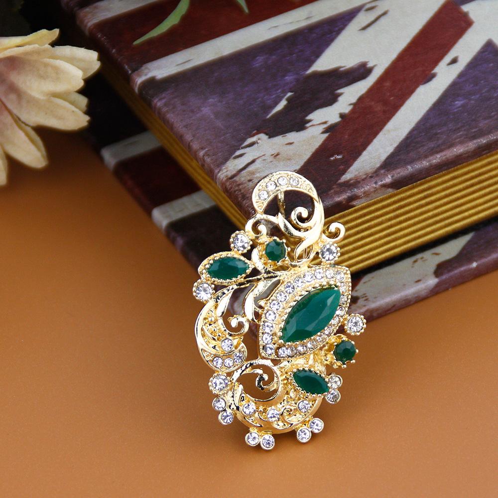 Хрустальные броши для женщин, шарф, кафтан, свадебные украшения, марокканская арабская этническая бижутерия, брошь-цветок в Дубае