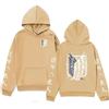 Anime Attack On Titan Hoodie Unisex Oversized Streetwear Sweatshirt Fall Winter Fleece Lined Casual Pullover