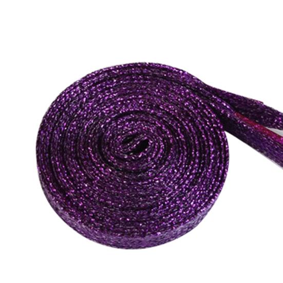 DYS 110 см модные плоские блестящие цветные шнурки для обуви, холщовые шнурки для шнурков