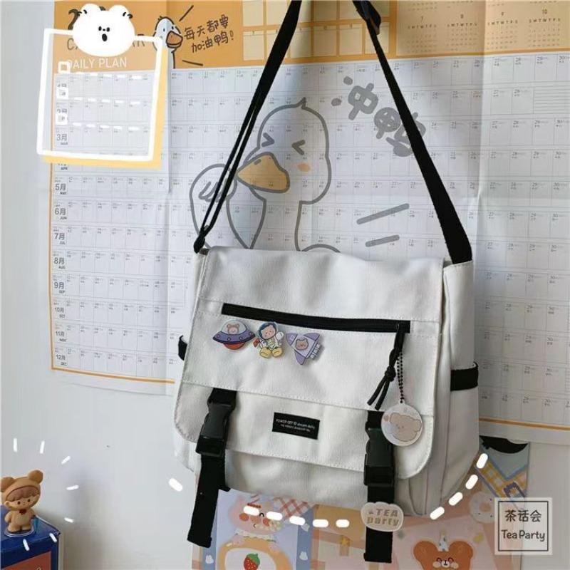 Харajuku универсальная сумка-мессенджер в стиле милитари, ретро уличная сумка-мессенджер для фото, студенческая холщовая сумка