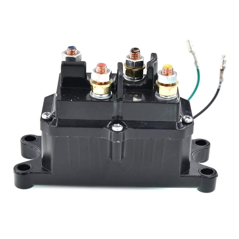 12V 250A Winch Solenoid Relays Contactors Thumb Truck for ATV Truck 5000-7000lbs with 6 Protecting Caps