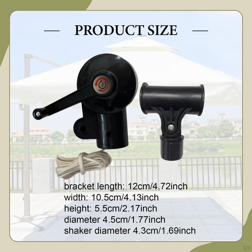 Сборка рукоятки и рулевого кронштейна для уличного зонта в садовой обстановке