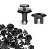 Frokom 100Pcs 8Mm Hole Size Nylon Car Bumper Retainer Clips Push Type UTV ATV Fender Push Clips For Toyota 52161-0 52161-16010,GM 21030249 Ford